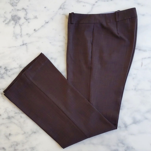 NWOT. Xi Multicolor Brown Flare Leg Dress Pant. - Picture 1 of 6